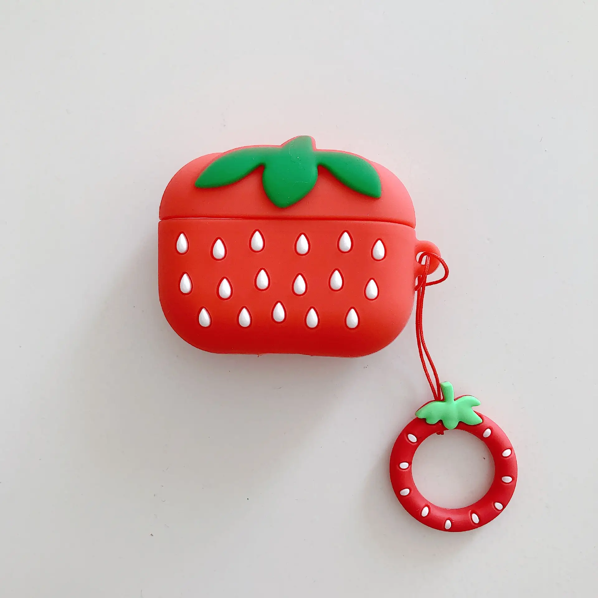 Strawberry Silicone Airpods Case Red Bluetooth Earphone Protector - Image 6