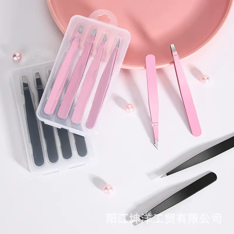 Plastic Eyebrow Tweezers Set Four-Piece False Eyelashes - Image 15