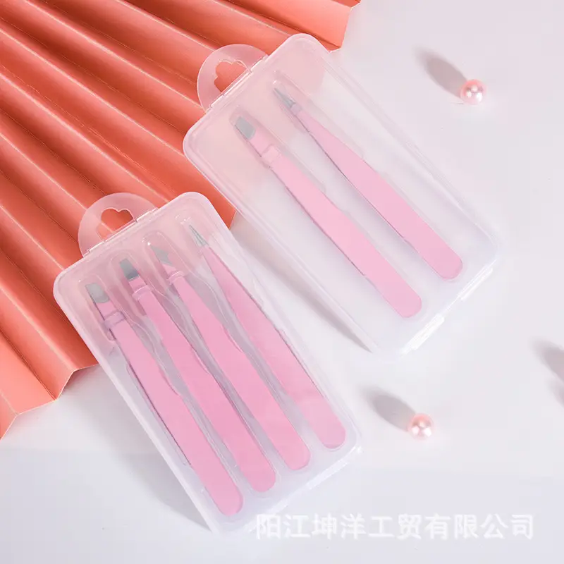 Plastic Eyebrow Tweezers Set Four-Piece False Eyelashes - Image 16