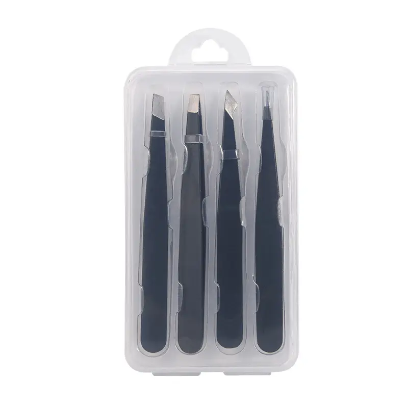 Plastic Eyebrow Tweezers Set Four-Piece False Eyelashes - Image 2