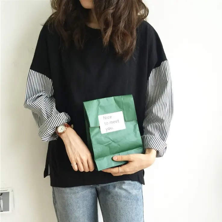 2025 Korean Style Loose Sleeve T-Shirt Women Large - Image 3