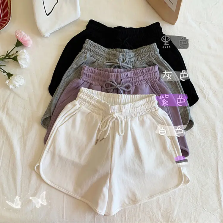 Women's 2024 Summer High-Waisted Shorts Grey - Image 6