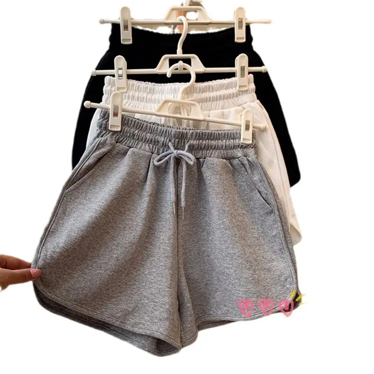 Women's 2024 Summer High-Waisted Shorts Grey - Image 9