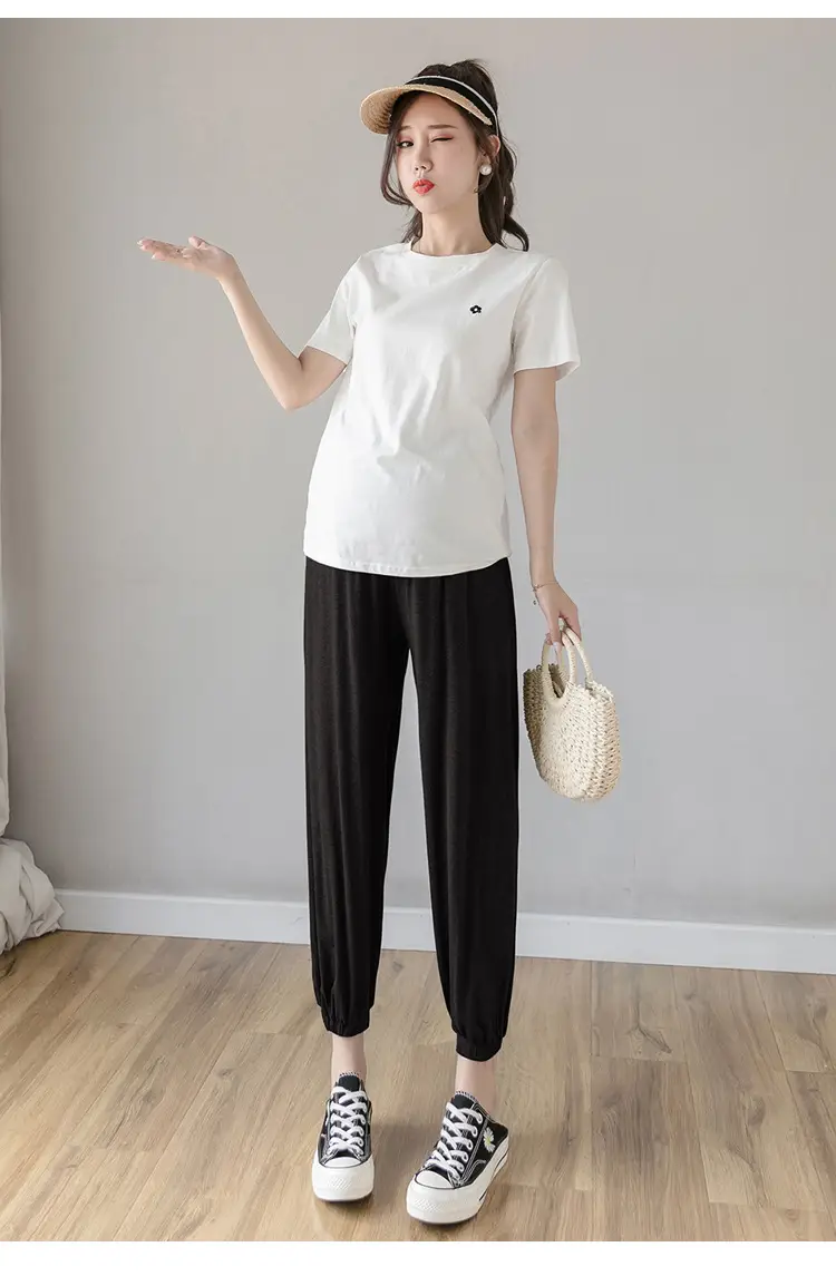 Maternity Leggings Modal Spring Summer Harem Shrinking Pants — feature 15