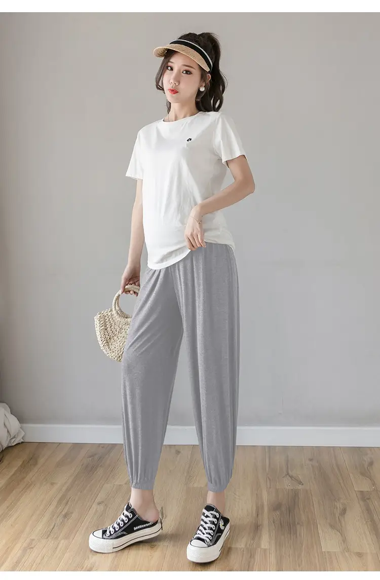 Maternity Leggings Modal Spring Summer Harem Shrinking Pants — feature 20