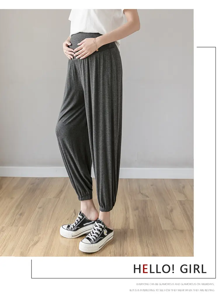 Maternity Leggings Modal Spring Summer Harem Shrinking Pants — feature 30