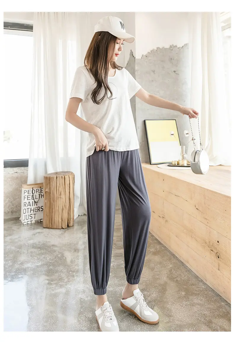 Maternity Leggings Modal Spring Summer Harem Shrinking Pants - Image 3