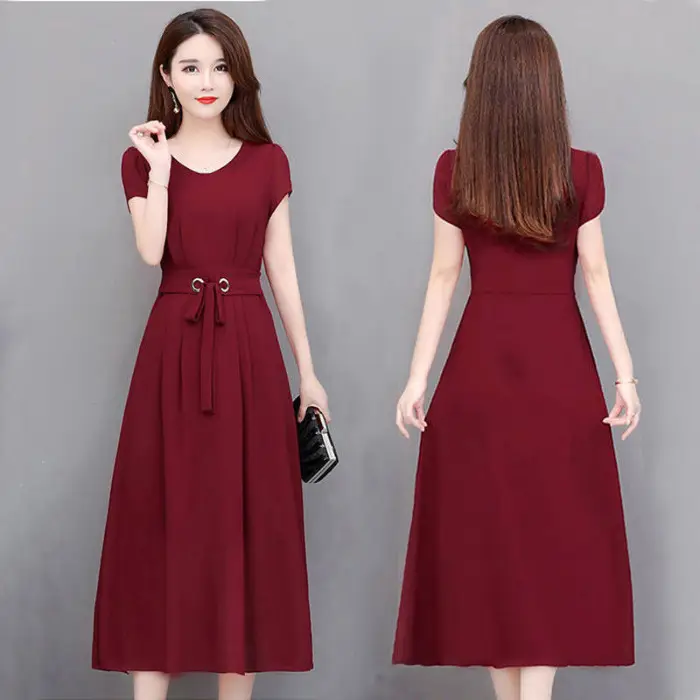 Black Belted Long Sleeve Dress for Women Large - Image 7