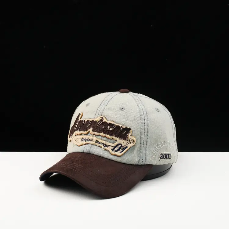 Men's Wash Denim Sun Hat Navy Spring Summer — feature 4