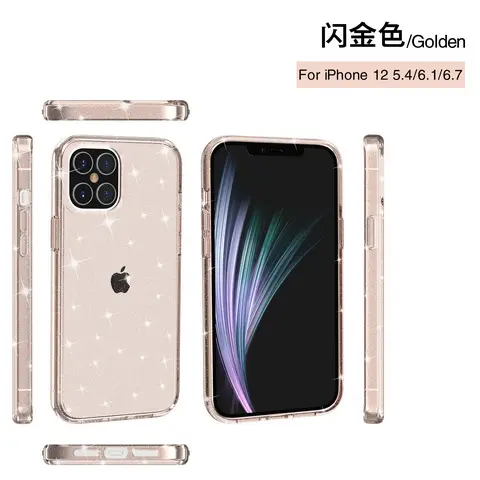 Transparent iPhone 14 15 Case Starry Grey TPU PC Two Color Set - Image 6