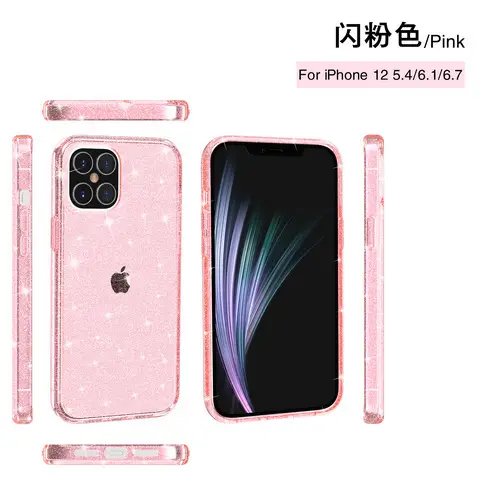 Transparent iPhone 14 15 Case Starry Grey TPU PC Two Color Set - Image 8