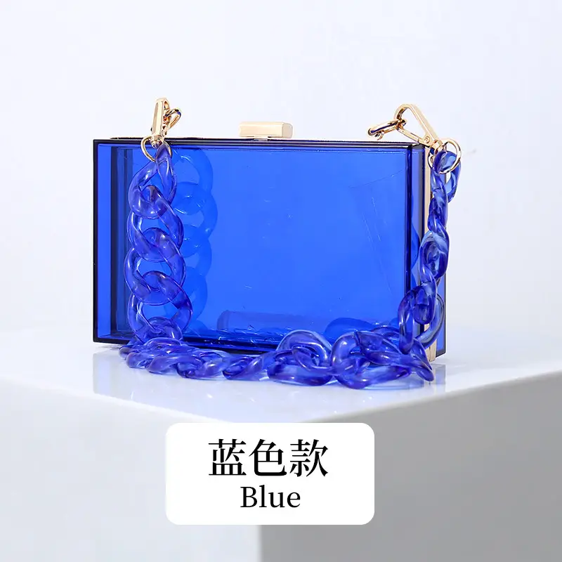 Yellow Acrylic Chain Crossbody Bag for Women - Image 6