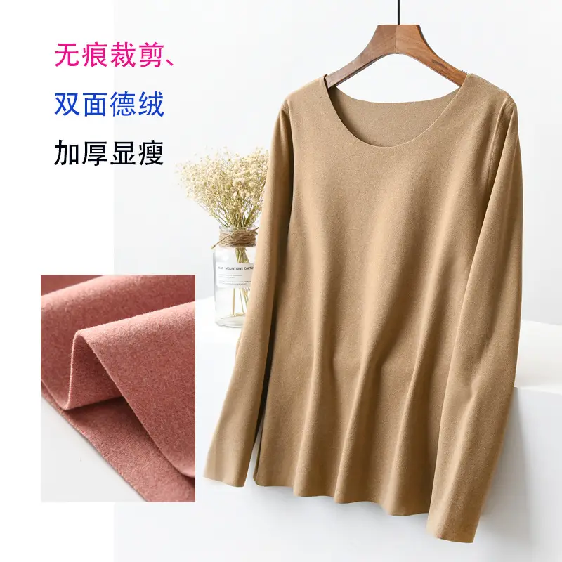 Black Velvet Crewneck T-Shirt for Women