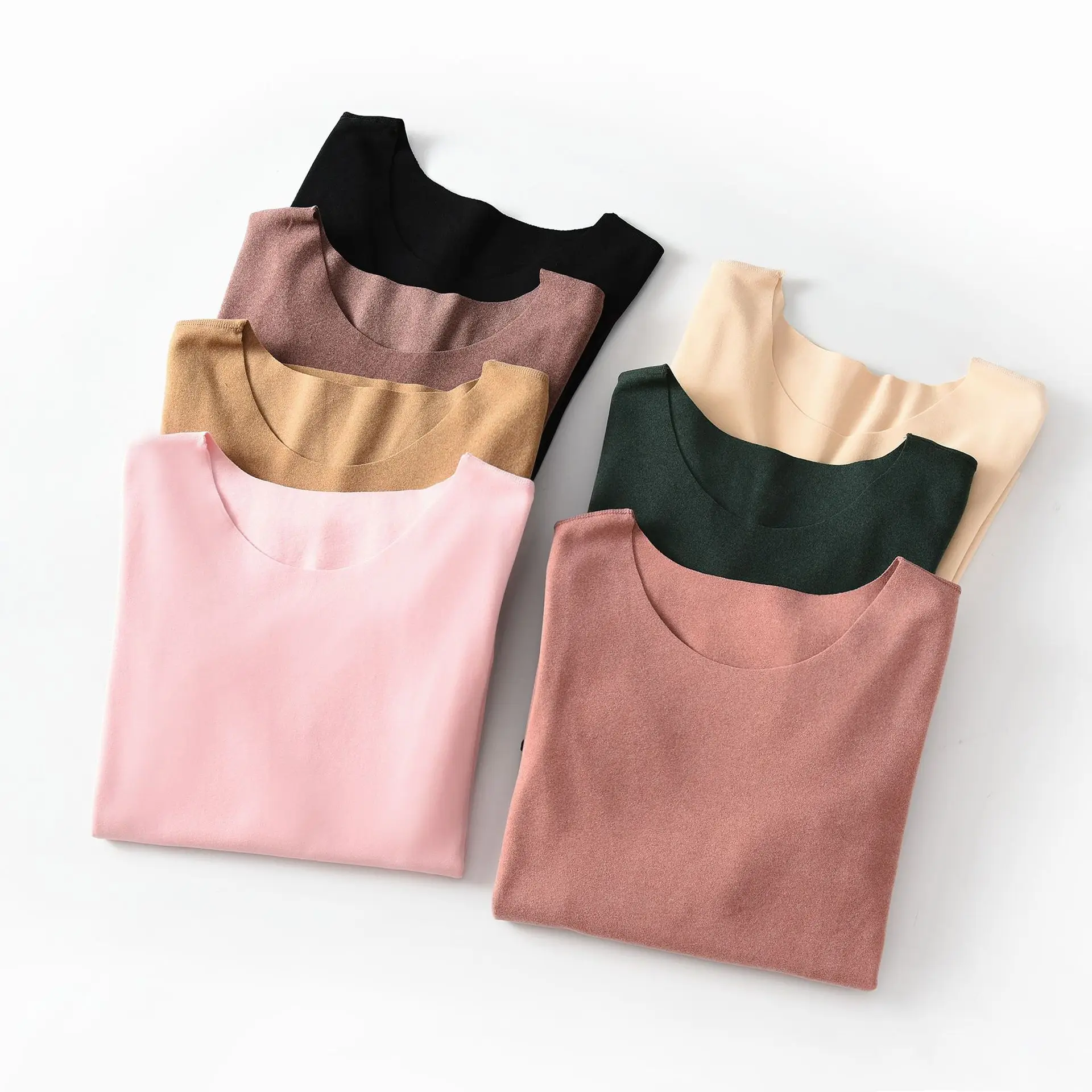Black Velvet Crewneck T-Shirt for Women