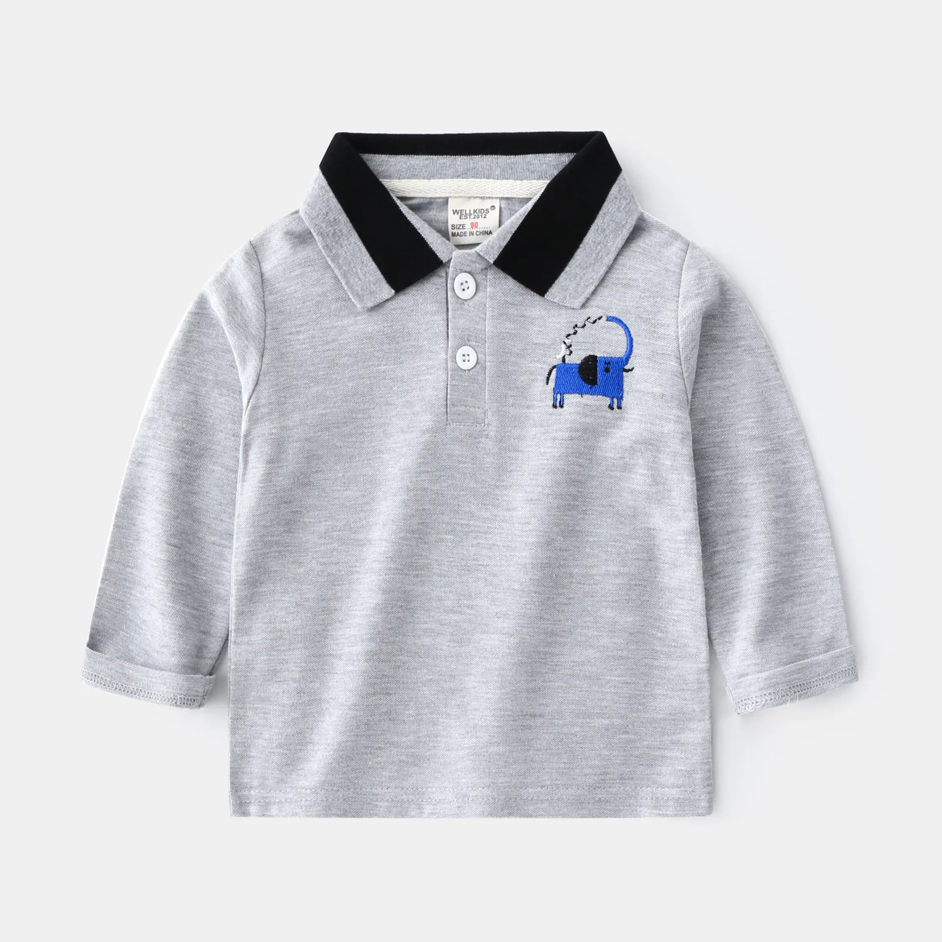 Blue Boys One Piece Polo T-Shirt with One Piece Design