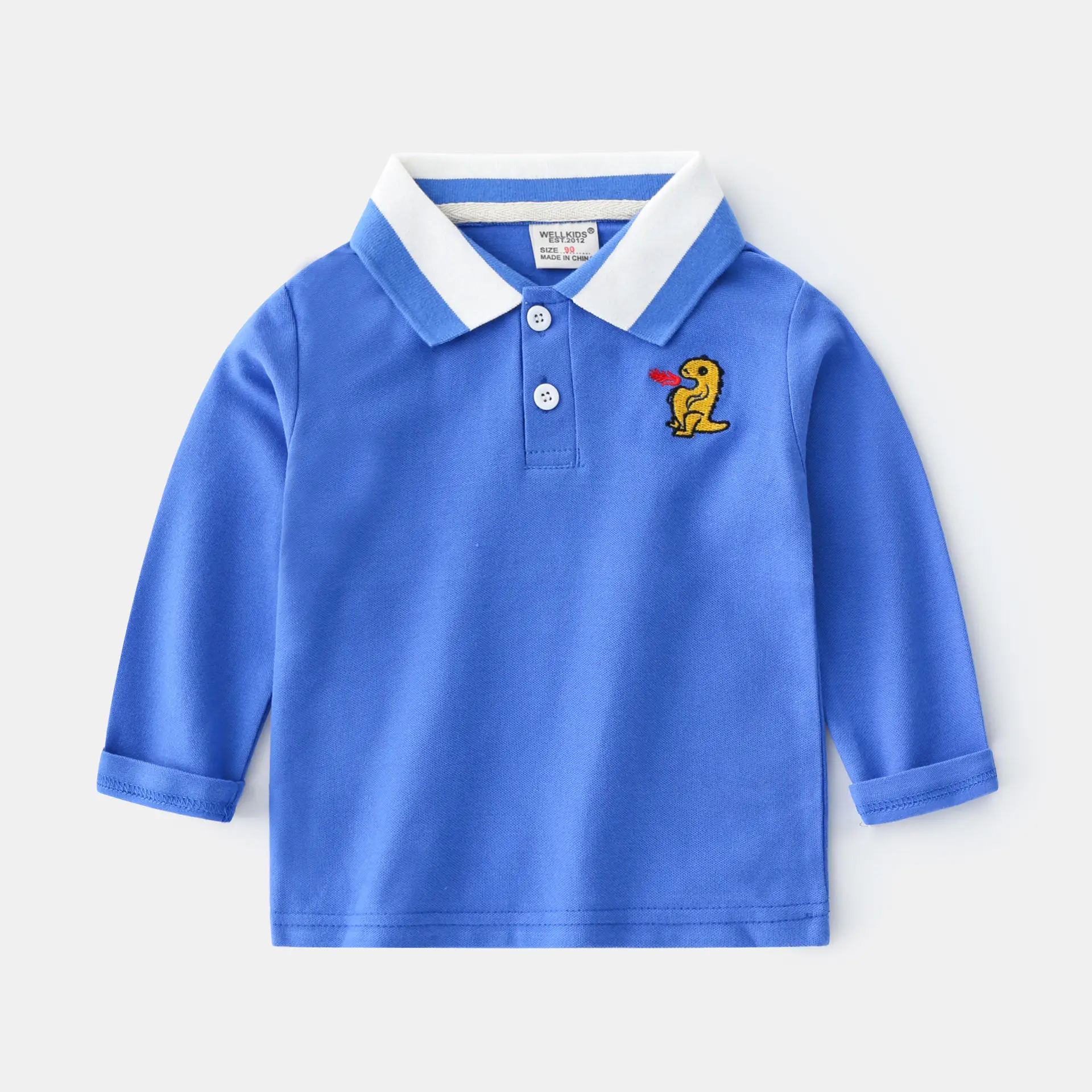 Blue Boys One Piece Polo T-Shirt with One Piece Design