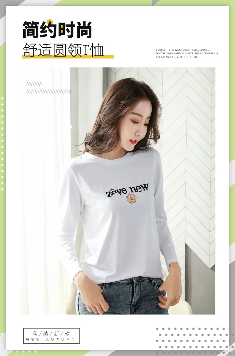 Women Cotton Round Neck Long Sleeve Shirt Black Embroidery — feature 13