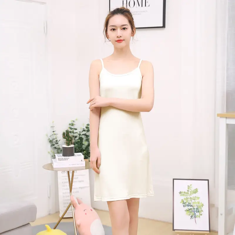 Women's White Camisole Dress with Petticoat Long Sleeve - Image 8