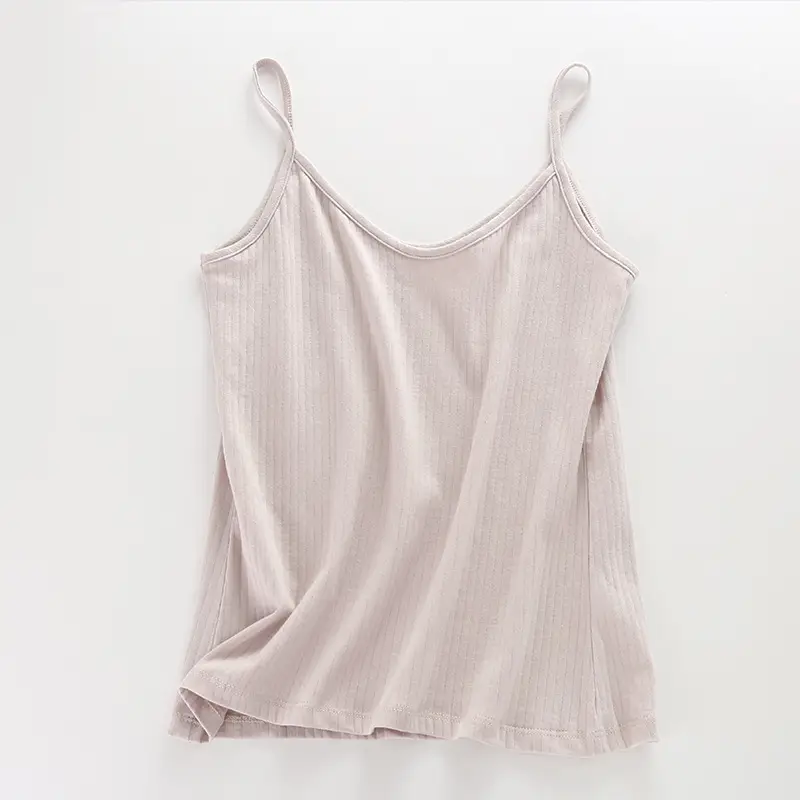 Women's Cotton Camisole Knitted Outer Wear Slim-fit Slimming plus size Camisole Inner Base Shirt Base Vest for Summer