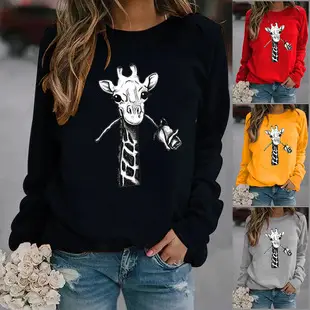 Women Pink Leopard Heart Crewneck Sweatshirt — feature 10