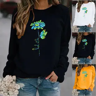 Women Pink Leopard Heart Crewneck Sweatshirt — feature 14