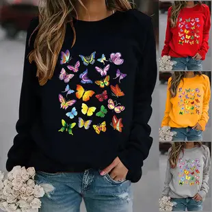 Women Pink Leopard Heart Crewneck Sweatshirt — feature 18