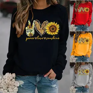 Women Pink Leopard Heart Crewneck Sweatshirt — feature 9