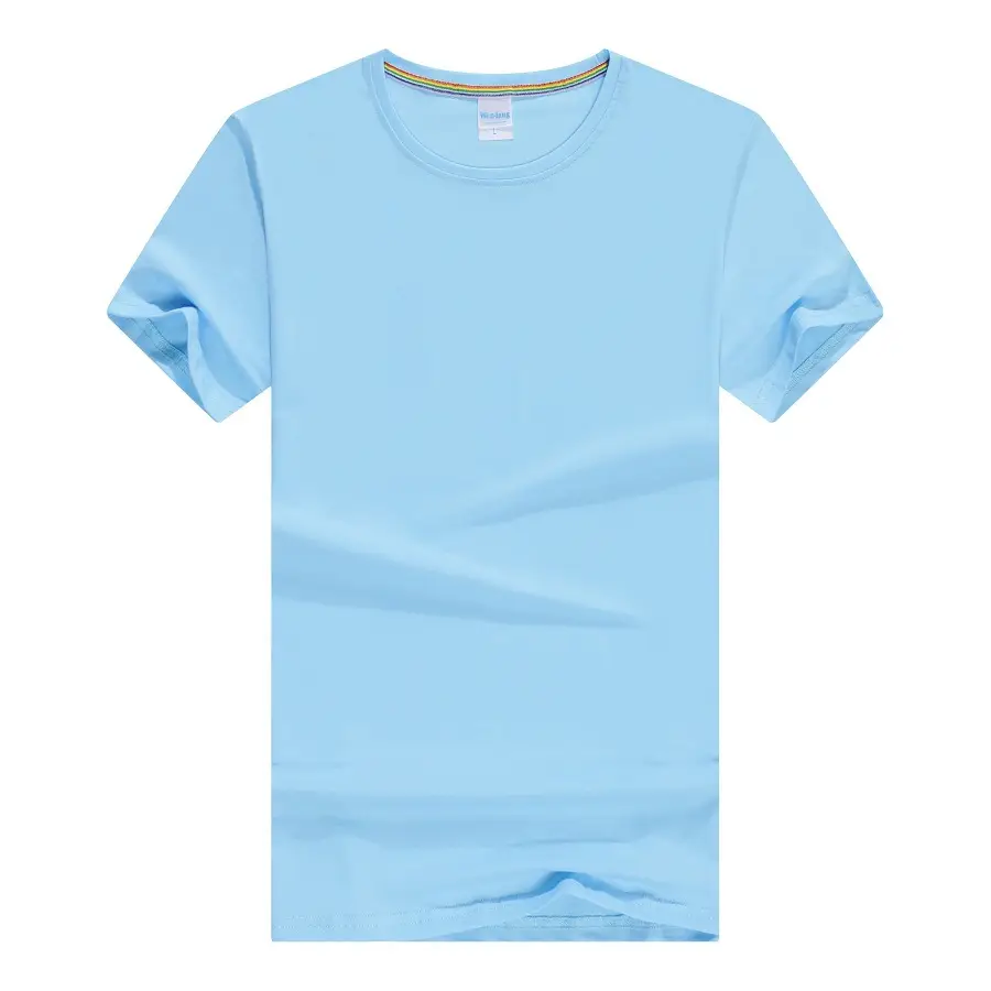 Men Red Ice Silk Cotton T-Shirt Short Sleeve Stretchy - Image 11