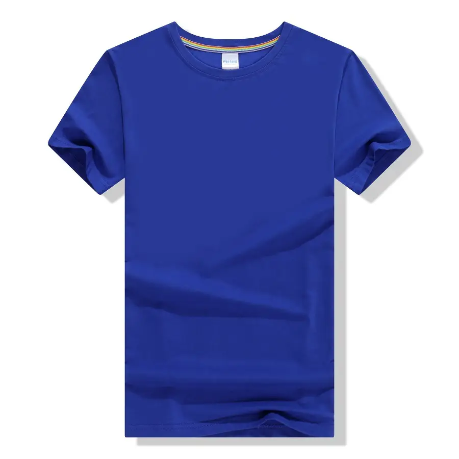 Men Red Ice Silk Cotton T-Shirt Short Sleeve Stretchy - Image 6