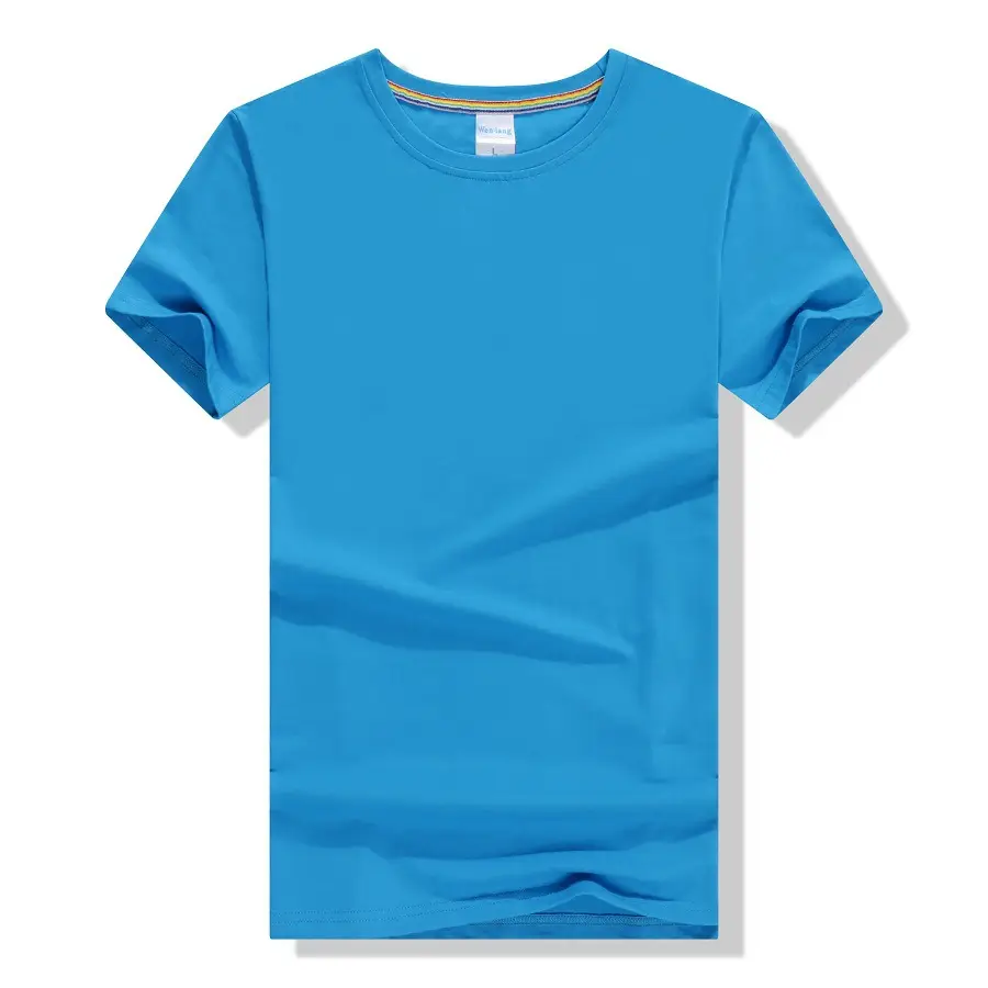 Men Red Ice Silk Cotton T-Shirt Short Sleeve Stretchy - Image 7