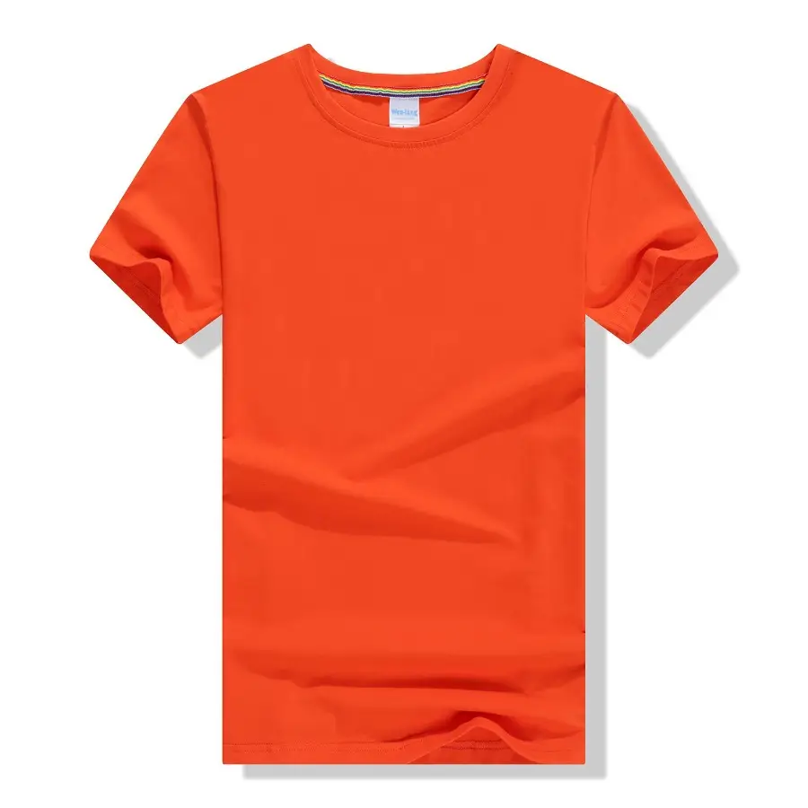 Men Red Ice Silk Cotton T-Shirt Short Sleeve Stretchy - Image 8