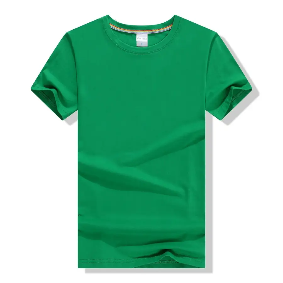 Men Red Ice Silk Cotton T-Shirt Short Sleeve Stretchy - Image 9