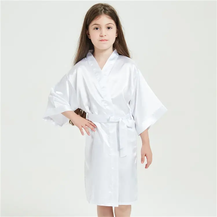 Children's Silk Nightgown Solid Color - Image 14