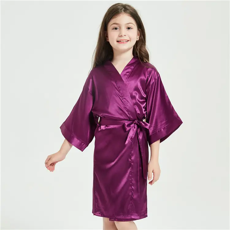 Children's Silk Nightgown Solid Color - Image 15