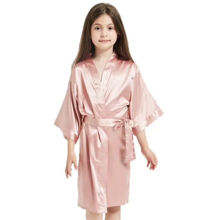 Children's Silk Nightgown Solid Color - Image 17