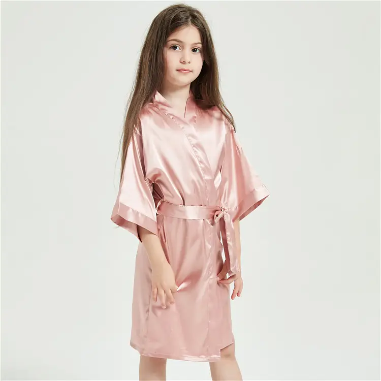 Children's Silk Nightgown Solid Color - Image 11