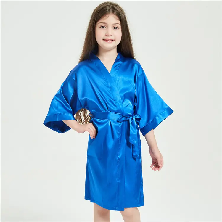 Children's Silk Nightgown Solid Color - Image 2