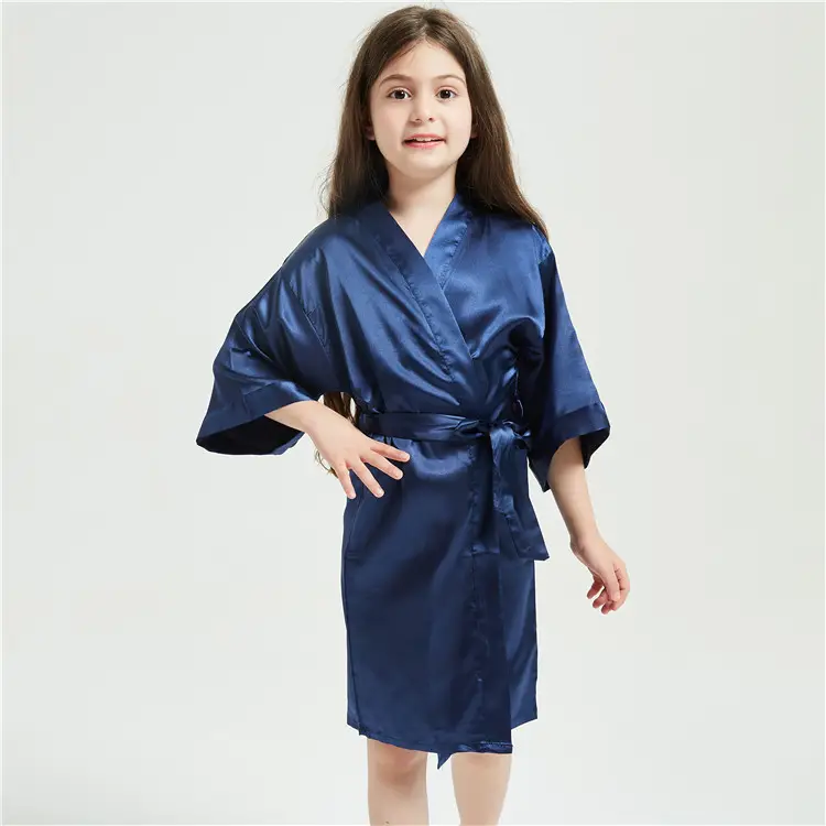 Children's Silk Nightgown Solid Color - Image 3