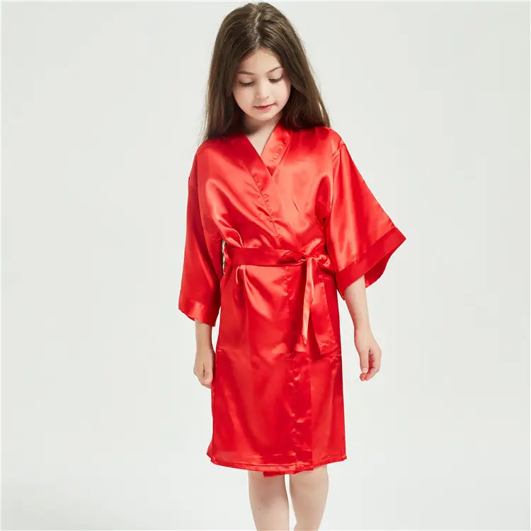 Children's Silk Nightgown Solid Color - Image 4