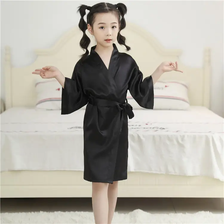 Children's Silk Nightgown Solid Color - Image 5