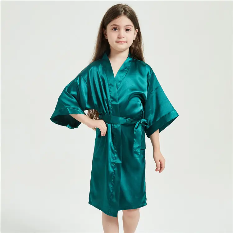 Children's Silk Nightgown Solid Color - Image 7