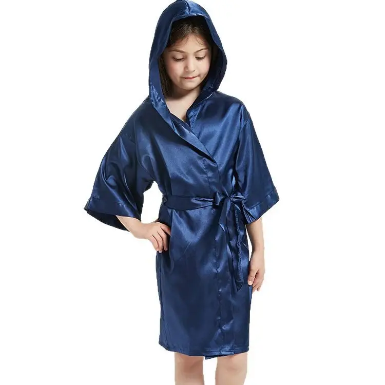 Children's Red Hooded Bathrobe with Hood - Image 17