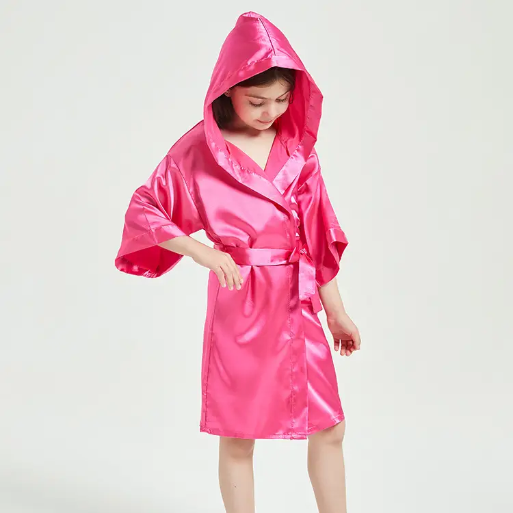 Children's Red Hooded Bathrobe with Hood - Image 10