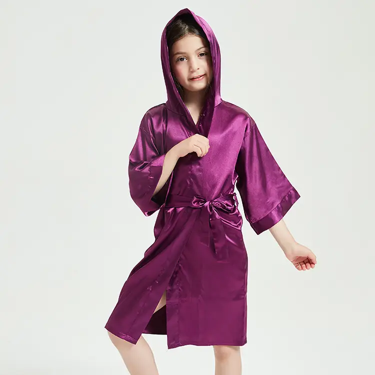 Children's Red Hooded Bathrobe with Hood - Image 11