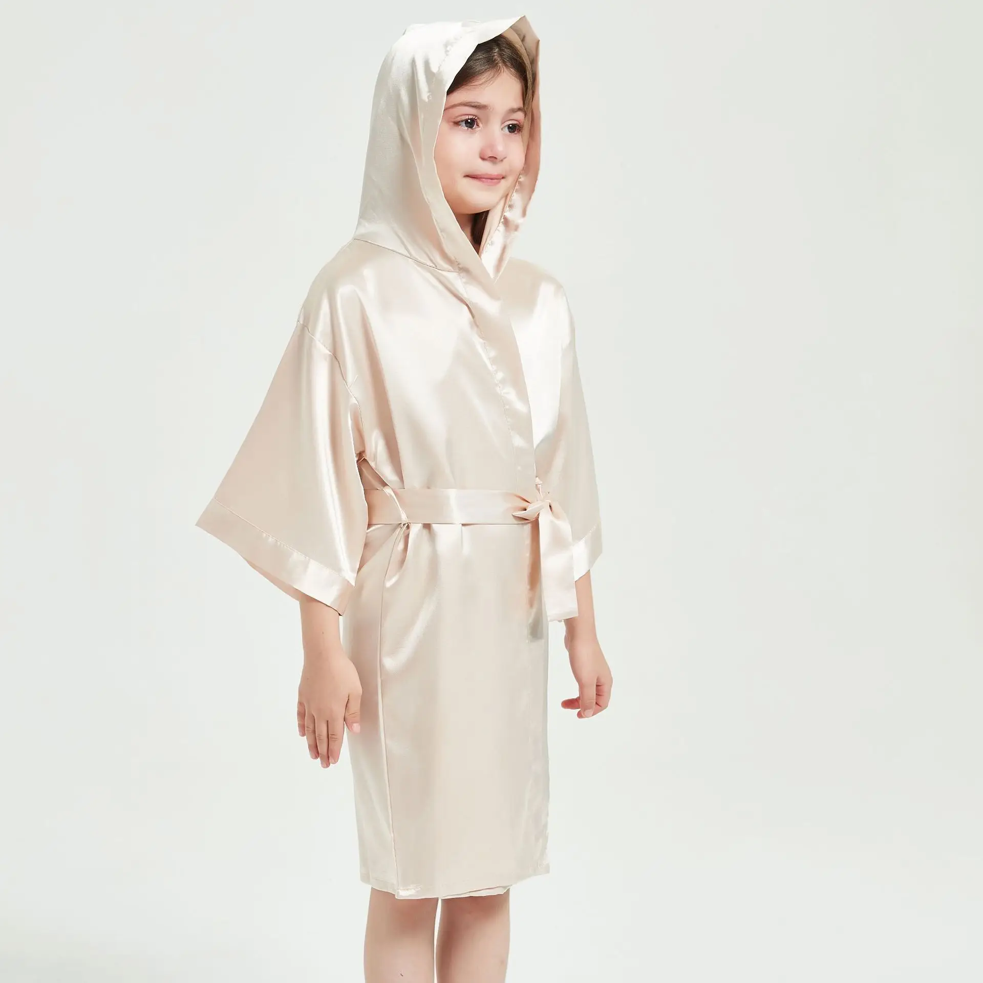 Children's Red Hooded Bathrobe with Hood - Image 12