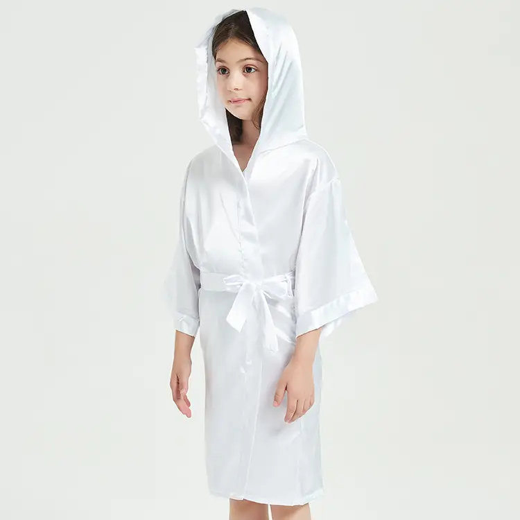 Children's Red Hooded Bathrobe with Hood - Image 2