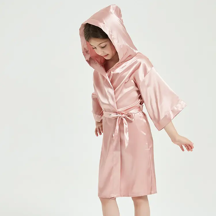 Children's Red Hooded Bathrobe with Hood - Image 6