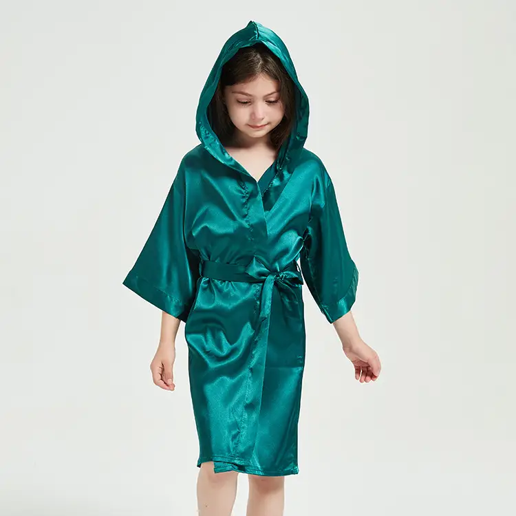 Children's Red Hooded Bathrobe with Hood - Image 8
