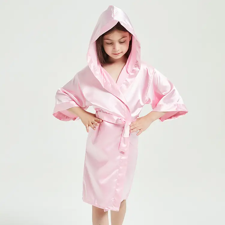 Children's Red Hooded Bathrobe with Hood - Image 9