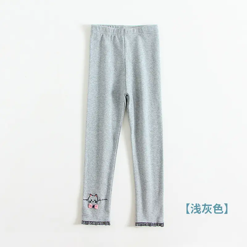 Girls Cotton Cartoon Embroidered Leggings Spring Autumn - Image 5